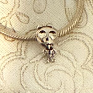Authentic Pandora dangling silver Pandora, skeleton charm